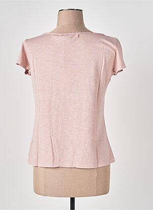 T-shirt sérigraphie floquée manches courtes rose LE BOUDOIR D'EDOUARD femme