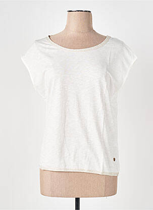 T-shirt coupe cintrée manches courtes beige LE BOUDOIR D'EDOUARD femme