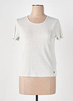 T-shirt coupe cintrée manches courtes beige LE BOUDOIR D'EDOUARD femme