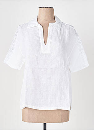 Blouse manches courtes manches courtes blanc LE BOUDOIR D'EDOUARD femme