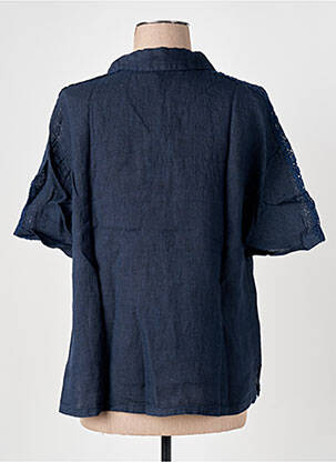 Blouse manches courtes manches courtes bleu LE BOUDOIR D'EDOUARD femme