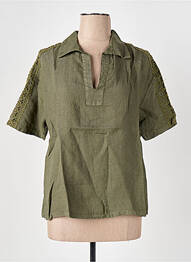 Blouse manches courtes manches courtes vert LE BOUDOIR D'EDOUARD femme