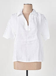 Blouse manches courtes manches courtes blanc LE BOUDOIR D'EDOUARD femme