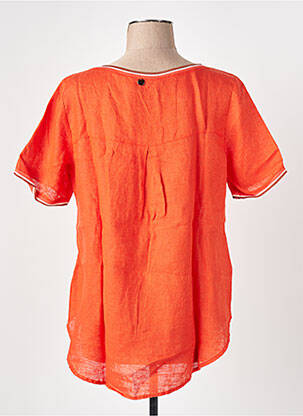 T-shirt coupe droite manches courtes orange LE BOUDOIR D'EDOUARD femme