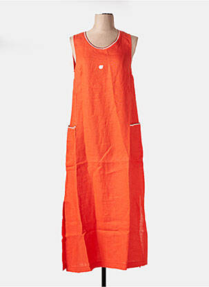 Robe longue sans manche sans manche orange LE BOUDOIR D'EDOUARD femme
