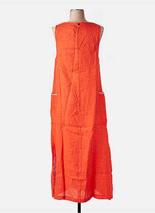 Robe longue sans manche sans manche orange LE BOUDOIR D'EDOUARD femme