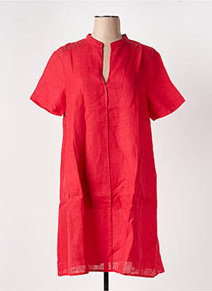 Robe mi-longue manches courtes manches courtes rouge LE BOUDOIR D'EDOUARD femme