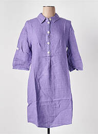 Robe mi-longue manches longues manches longues violet LE BOUDOIR D'EDOUARD femme