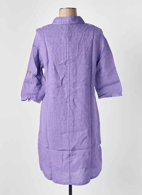 Robe mi-longue manches longues manches longues violet LE BOUDOIR D'EDOUARD femme