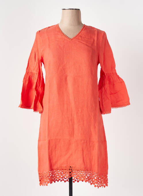 Robe mi-longue orange LE BOUDOIR D'EDOUARD pour femme