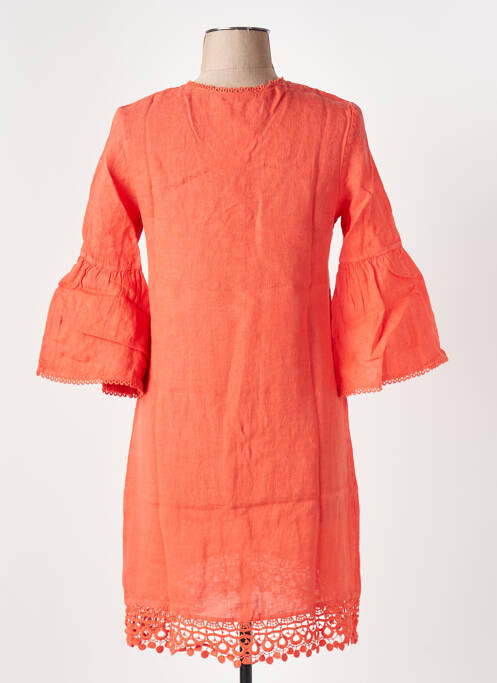 Robe mi-longue orange LE BOUDOIR D'EDOUARD pour femme
