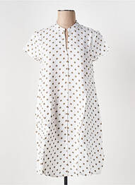 Robe mi-longue manches courtes manches courtes blanc LE BOUDOIR D'EDOUARD femme