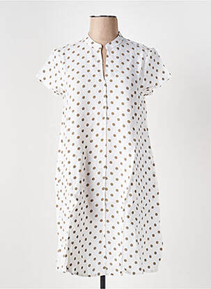 Robe mi-longue manches courtes manches courtes blanc LE BOUDOIR D'EDOUARD femme