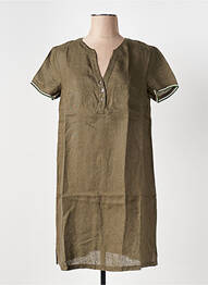 Robe mi-longue manches courtes manches courtes vert LE BOUDOIR D'EDOUARD femme