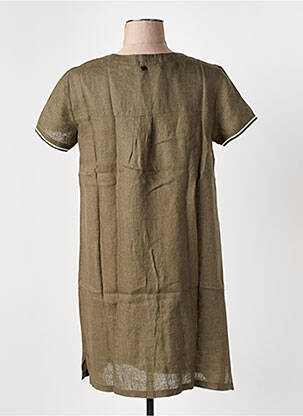 Robe mi-longue manches courtes manches courtes vert LE BOUDOIR D'EDOUARD femme