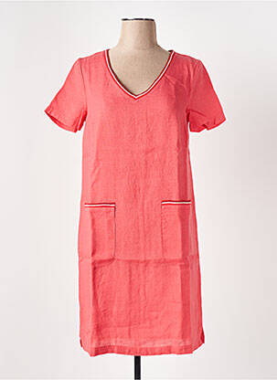Robe mi-longue manches courtes manches courtes rouge LE BOUDOIR D'EDOUARD femme