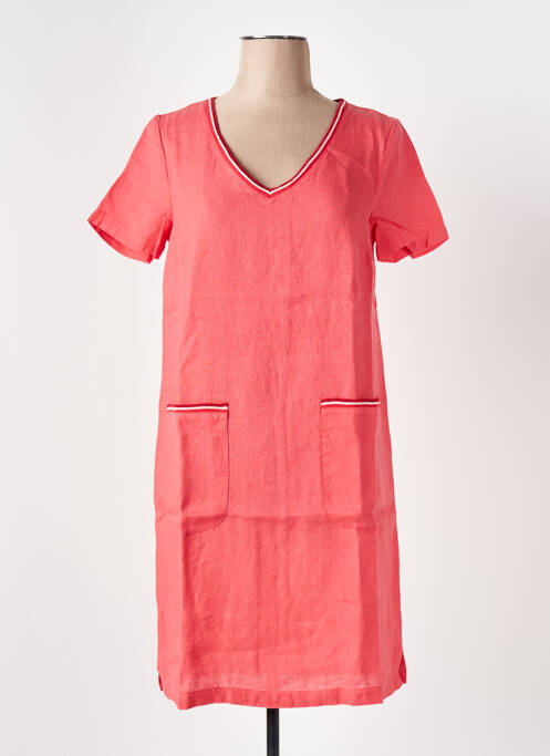 Robe mi-longue manches courtes manches courtes rouge LE BOUDOIR D'EDOUARD femme