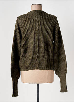 Gilet manches longues col rond vert LE BOUDOIR D'EDOUARD femme