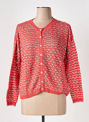 Gilet manches longues coupe cintrée rouge LE BOUDOIR D'EDOUARD femme