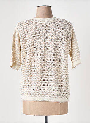 Gilet manches courtes coupe cintrée beige LE BOUDOIR D'EDOUARD femme