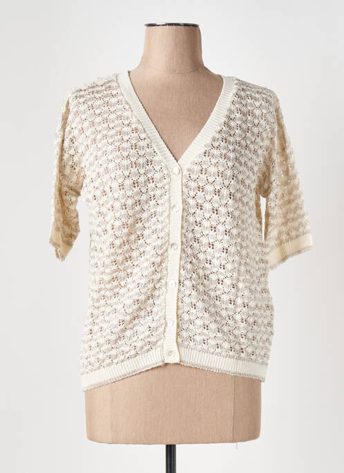 Gilet manches courtes beige LE BOUDOIR D'EDOUARD pour femme