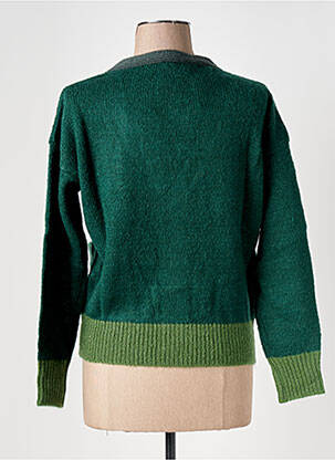 Gilet manches longues coupe cintrée vert LE BOUDOIR D'EDOUARD femme