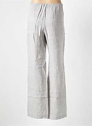 Pantalon droit taille élastique taille normale gris LE BOUDOIR D'EDOUARD femme