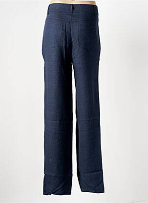 Pantalon droit fermeture zippée sous rabat boutonné taille normale bleu LE BOUDOIR D'EDOUARD femme