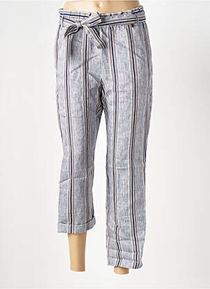 Pantalon 7/8 taille élastique taille normale bleu LE BOUDOIR D'EDOUARD femme