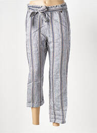 Pantalon 7/8 taille élastique taille normale bleu LE BOUDOIR D'EDOUARD femme