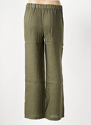 Pantalon droit taille élastique taille normale vert LE BOUDOIR D'EDOUARD femme