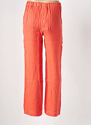 Pantalon droit taille élastique taille normale orange LE BOUDOIR D'EDOUARD femme