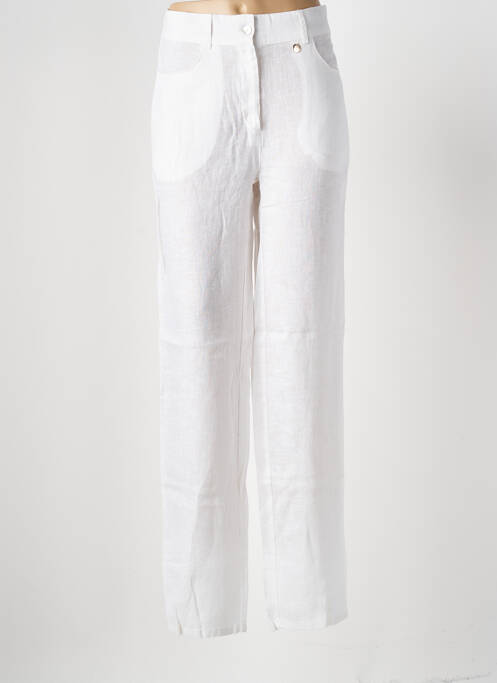 Pantalon droit blanc LE BOUDOIR D'EDOUARD pour femme