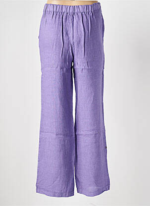 Pantalon droit taille élastique taille normale violet LE BOUDOIR D'EDOUARD femme