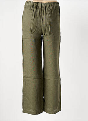 Pantalon droit taille élastique taille normale vert LE BOUDOIR D'EDOUARD femme