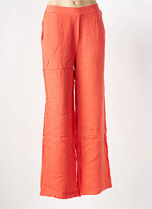 Pantalon droit taille élastique taille normale orange LE BOUDOIR D'EDOUARD femme