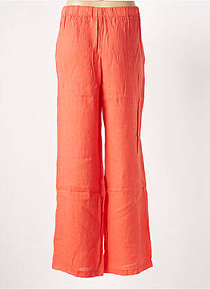 Pantalon droit taille élastique taille normale orange LE BOUDOIR D'EDOUARD femme