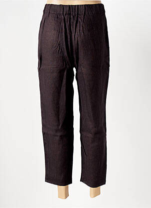 Pantalon 7/8 fermeture zippée sous rabat boutonné taille normale marron LE BOUDOIR D'EDOUARD femme