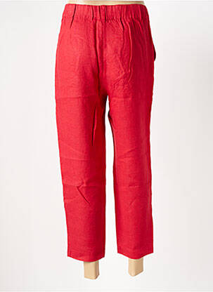 Pantalon 7/8 fermeture zippée sous rabat boutonné taille normale rouge LE BOUDOIR D'EDOUARD femme