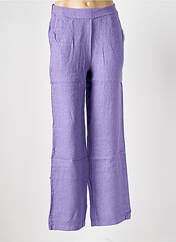 Pantalon droit violet LE BOUDOIR D'EDOUARD pour femme seconde vue