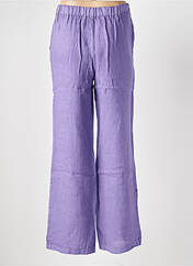 Pantalon droit violet LE BOUDOIR D'EDOUARD pour femme seconde vue