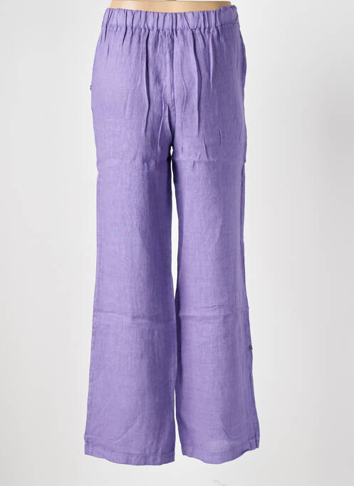 Pantalon droit violet LE BOUDOIR D'EDOUARD femme