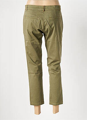 Pantalon 7/8 fermeture zippée sous rabat boutonné vert LE BOUDOIR D'EDOUARD femme