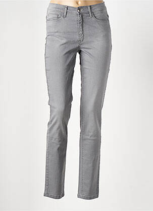 Jeans coupe slim poches gris LE BOUDOIR D'EDOUARD femme