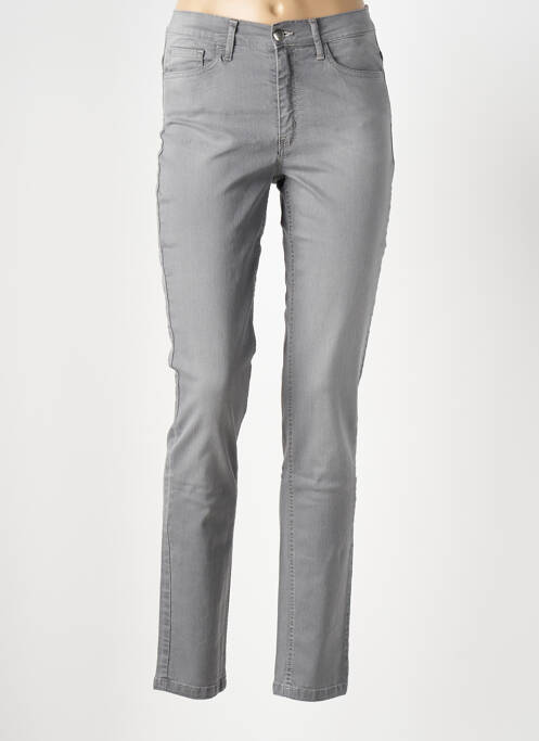 Jeans coupe slim poches gris LE BOUDOIR D'EDOUARD femme