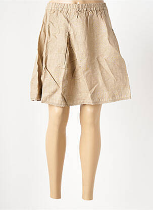 Jupe courte coupe évasée beige LE BOUDOIR D'EDOUARD femme