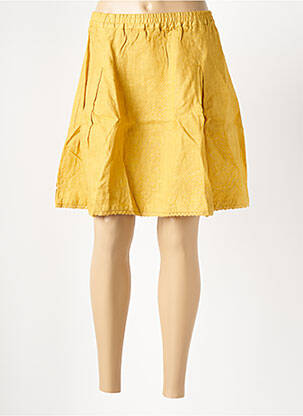Jupe courte coupe évasée jaune LE BOUDOIR D'EDOUARD femme