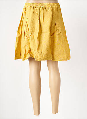 Jupe courte coupe évasée jaune LE BOUDOIR D'EDOUARD femme