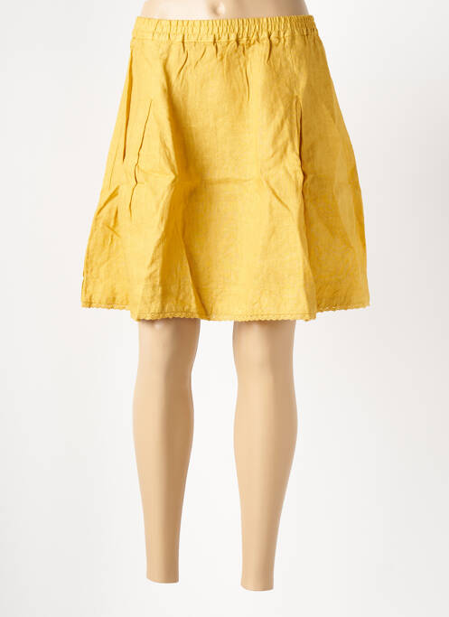 Jupe courte coupe évasée jaune LE BOUDOIR D'EDOUARD femme