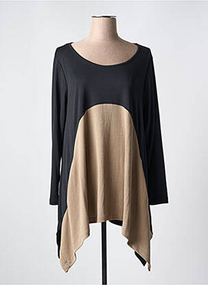 Tunique manches longues col rond noir G!OZE femme